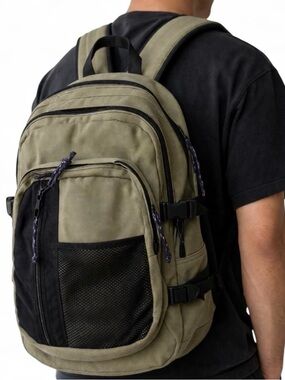 JanSport Backpack Olive Green / Black Utility Bag
